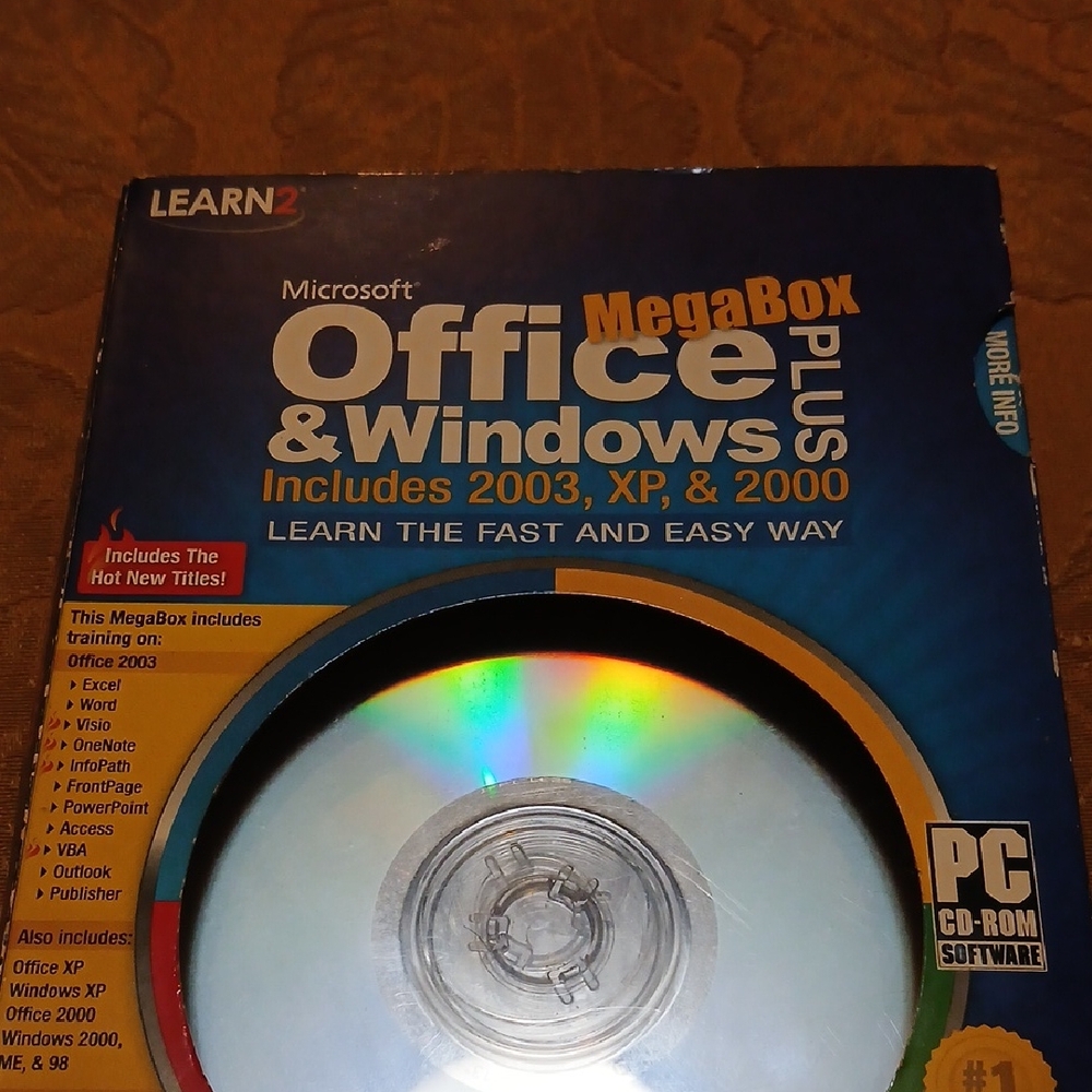 Microsoft Office MegaBox Plus CD-ROM with Blue and Red Accents